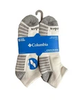 Columbia Men's Athletic No Show Socks Gray-white Sz Large 6-12 (6 Pairs) Nwt. Fixed Price $17.99.