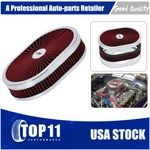 12 Oval Air Cleaner Set Super Flow Chrome/red Hot Rod Chevy Ford Mopar Us. Fixed Price $31.90.