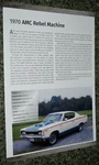 1970 Amc Rebel Machine Info Spec Sheet Photo Feature Print 390 Rambler. Fixed Price $9.99.