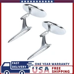 Round Bowtie Outside Rearview Mirrors Ribbed Base For 1963-1964 Chevrolet Impala. Fixed Price $50.99.