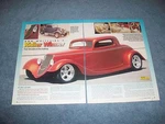 1934 Ford 3-WINDOW Coupe Street Rod Article "ron Whiteside's Ridler Winner". Fixed Price $12.99.