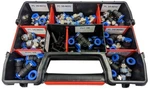 3/8" Pneumatic Push Fittings Kit, 85 Pcs (connectors, Unions, Plugs). Fixed Price $250.00.