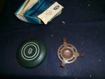 Nos Oem Ford 78 79 Fairmont D8BZ-3649-A Blue Grn Steering Wheel Center Emblem. Fixed Price $10.00.