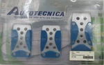 Autotecnica 305505 Blue Rubber/chrome Metal Manual Racing Pedal Pads. Fixed Price $17.95.