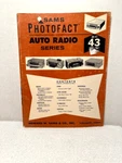 Sams Photofact Radio Series Book 43 Car Automobile Engineering 1967. Fixed Price $15.99.