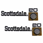 New Scottsdale 20 Front Fender Emblem Set For 1975-1980 Chevy C/k Truck 9922. Fixed Price $211.99.