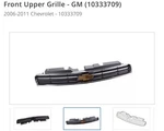 Chevrolet Monte Carlo Impala Upper Chrome Trim Grille New Oem 10333709. Fixed Price $120.00.