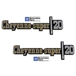 1973 1974 1975 1976 Chevy Truck Front Fender Emblem Pair Cheyenne Super 20. Fixed Price $178.95.