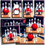 Bowling Alley Pins Red Ball Light Switch Outlet Plates Sport Gym Room Art Decor. Fixed Price $24.29.