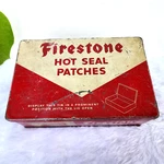 1940S Vintage Firestone Hot Seal Patches Advertising Tin Box Collectible TN66. Fixed Price $210.00.
