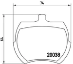 Brembo P52002 Front Brake Pad Set Fits Austin-healey Holden Innocenti Mg. Fixed Price $25.43.