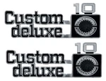 Oer Front Fender "custom Deluxe 10" Emblem Set For 1975-1980 Chevy Pickup Trucks. Fixed Price $119.98.