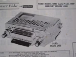 1960 Ford 04BF (late PRODUCTION),1961 14BF, & Mercury 14BM Radio Photofact. Fixed Price $10.00.