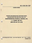Historical Book Decontaminating Apparatus, Portable, DS2, ABC-M11, Opr/maint. Fixed Price $8.00.