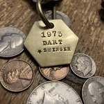 1963 Dodge Dart Swinger Brass Key Fob 73 / Chrysler Mopar. Fixed Price $14.95.