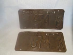 Idaho License Plates 1950 Matching Pair. Fixed Price $29.99.