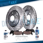 Front Drilled Rotors Brake Pads Kit For Toyota Tundra Sequoia Land Cruiser LX570. Fixed Price $156.40.