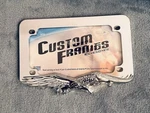 New Custom Frames 92732 Chrome Eagle Motorcycle License Plate. Fixed Price $9.00.