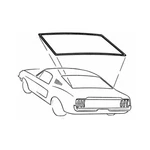 69 70 Mustang Rear Window Glass Gasket Weather-strip Sportsroof Fastback. Fixed Price $49.00.