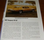 1971 Pontiac Tempest GT-37 Specs Info Photo 400 455 GT37. Fixed Price $5.99.