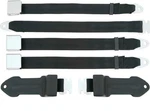 1964-67 Mopar A-body Front Bench Black Seat Belt Set With Chrome Lift Latch. Fixed Price $254.99.