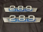 1967 Ford 289 Chrome Emblem C70B-16237-A, Mustang, Fairlane, Ranchero. Fixed Price $27.00.