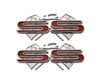 1961 Chevy Impala Rear Quarter X-flag Emblem Ss New Trim Parts!. Fixed Price $331.89.