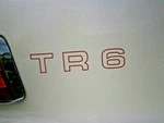 2, Triumph TR6, Rear Wing Decals (red). Fixed Price $11.42.