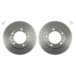 Brembo Pair Set Of Rear Drilled Disc Brake Rotors 299MM For Porsche 911 99-08. Fixed Price $205.95.
