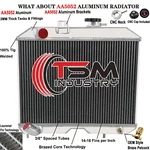 3ROW Aluminum Radiator Fits 1941-1952 48 Jeep Willys CJ2 CJ-2A CJ3 M38 Ford Gpw. Fixed Price $159.00.