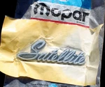 Nos 1971 1972 1973 1974 Plymouth Satellite Script Emblem 3505020 Oem Mopar. Fixed Price $59.99.