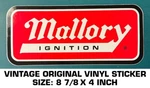 Mallory Ignition Vintage Original Vinyl Decal Sticker - Engine Drag Racing. Fixed Price $7.97.