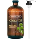 Cold-pressed Organic Castor Oil In Glass Bottle 16 Fl Oz 100% Pure And Natur. Fixed Price $13.79.