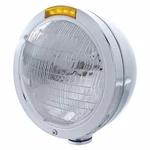Stainless Steel Bullet Classic Headlight 6014 Bulb & Led Turn Signal - Amber. Fixed Price $204.47.