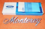 1971 1972 Monterey Hardtop Sdn Wagon Custom Nos Quarter Panel Emblem Name Plate. Fixed Price $89.00.