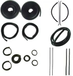 47-50 Chevy Truck 5-WINDOW Kit Door Gaskets, Glass Weatherstrip, Black Trim. Fixed Price $398.95.