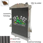 Aluminum Manual Radiator Fit 1955-1957 56 Jaguar Mc 3.4L L6 Base. Fixed Price $233.00.