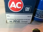 Vintage Ac (delco) PF41 Oil Filter 25010082. Fixed Price $18.99.