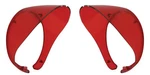 Universal Car Truck 4" Door Peep Mirror Red Plastic Translucent Visors Pair. Fixed Price $25.60.