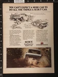 Vintage 1979 Scout International Harvester 4WD Truck Jeep Print Ad Display Art. Fixed Price $9.99.