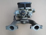 Mgb Used Pierce CP91052 Intake Manifold Weber Carb Elec Choke & Ff Air Filter. Fixed Price $295.00.