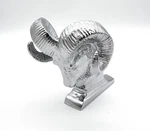 Universal Chrome Metal Ram Head Hood Ornament. Fixed Price $75.99.