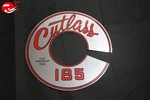 62 63 Oldsmobile CUTLASS/F185 Air Cleaner Lid Decal 7" Silver. Fixed Price $28.58.