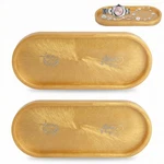 Vanity Bathroom Tray Countertop - Golden Makeup Dresser. Fixed Price $31.45.