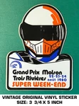 Grand Prix Trois-rivi Res 1980 Vintage Original Vinyl Decal Sticker Racing. Fixed Price $7.23.
