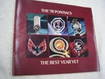 1978 Pontiac Full Line Brochure Original. Fixed Price $15.00.