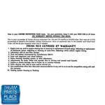1965 - 1969 Chevrolet Warranty Warning Decal DC0826. Fixed Price $8.99.