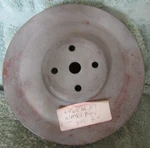 1965-66 Pontiac Water Pump Pulley 9778808 389 421 Double Groove; 8" Diameter;. Fixed Price $62.00.