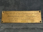 Vintage 50S The Mg Car Company Ltd Abingdon Thames Brass Body Id Plate 22381. Fixed Price $39.99.