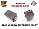 Rear Window Defroster Relay For 81-85 Mercedes-benz 300SD,380SE,500SEC Genuine. Fixed Price $153.33.